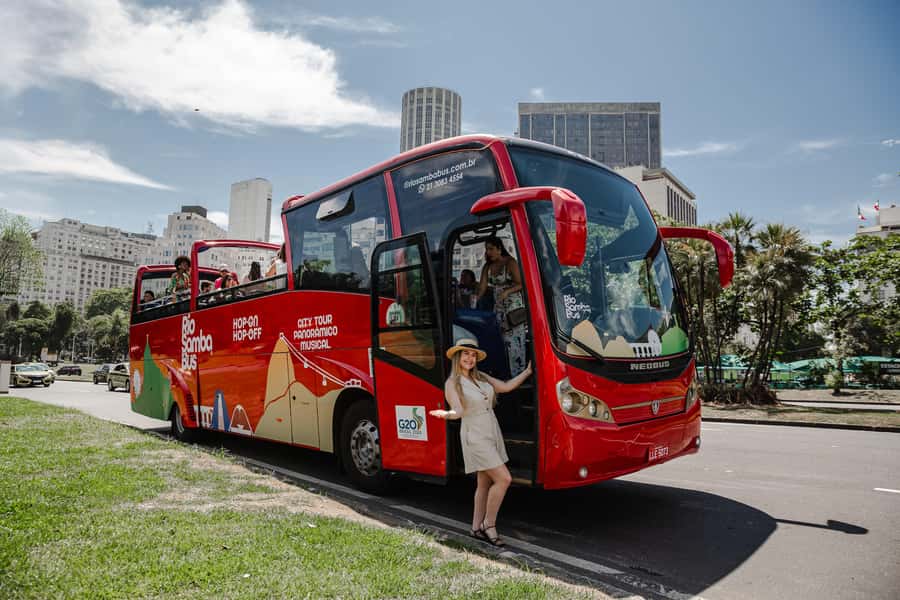 Hop-ON Hop-OFF Sightseeing Bus in Rio de Janeiro - Rio Samba Bus - Samba soundtrack, audio guide, and how to make it work