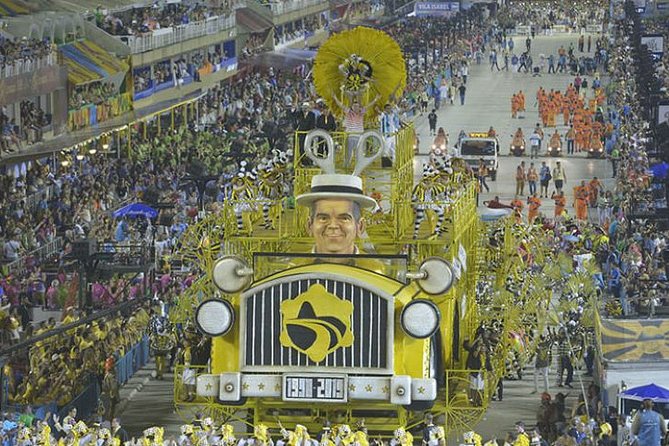 Rio Carnival Parade from a Prime Box – With Shuttle, Tour Guide, Food & Drink - Inside the Cabin: Open Bar, Buffet, DJs, and the Beauty Center
