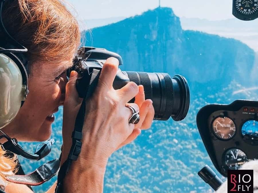 Rio De Janeiro Helicopter Flight Tour - Christ the Redeemer from above, with a calmer kind of awe