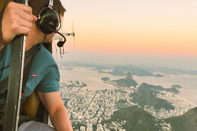 Rio de Janeiro Helicopter Tour without Doors - Tijuca Forest and Corcovado: the green jump from city to statue