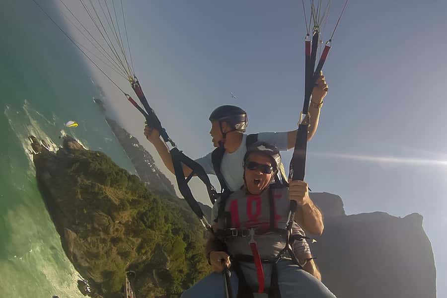 Rio de Janeiro: Paragliding Tandem Flight - The run off Pedra Bonita: what take-off feels like