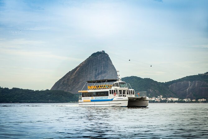 Rio de Janeiro Sightseeing Cruise with Morning and Sunset Option - Floating past Ilha de Villegagnon and the early island views