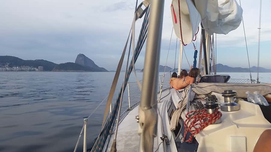 Rio de Janeiro: Wake Up and Sail - Sugarloaf, and Corcovado-area icons pointed out from the bay