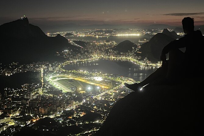 Two Brothers Rise or Sunset Hill Trail - Reaching the Top: Christ, Sugarloaf, Guanabara Bay, and Time to Photograph